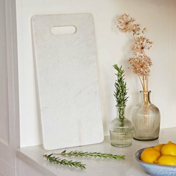 White Marble Rectangular Serving Board - Image 4