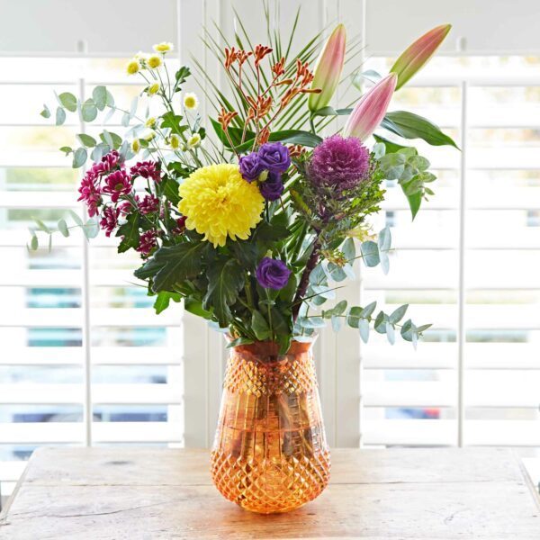 Orange Recycled Glass Vase - Image 4