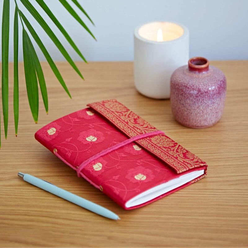 Medium Sari Fabric Notebook