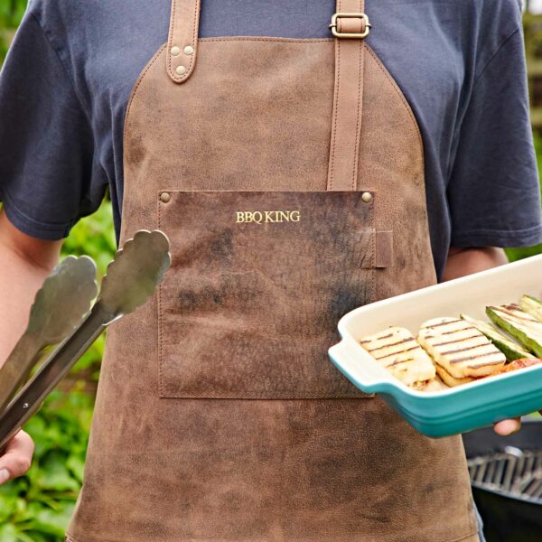 Personalised Brown Buffalo Leather Apron - Image 4