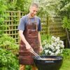 brown leather apron sustainable fair trade