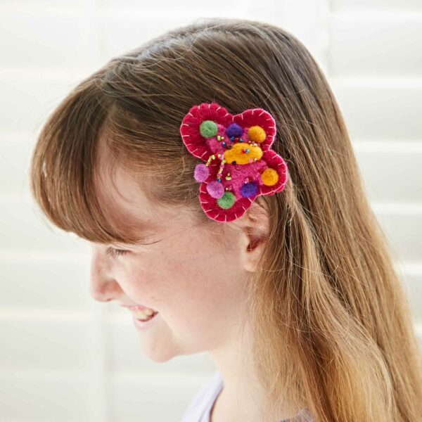 Felt Butterfly Hair Clip - Image 3