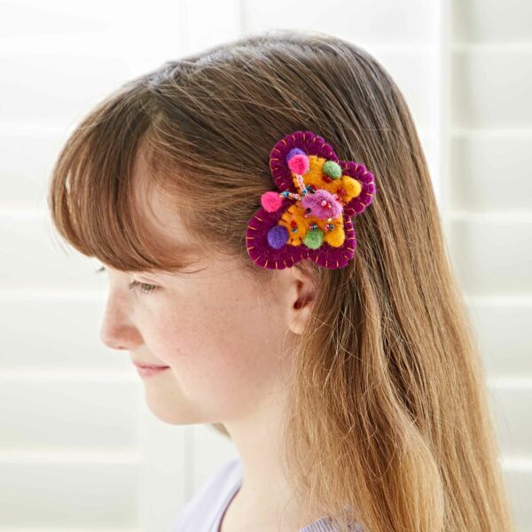 Felt Butterfly Hair Clip - Image 4