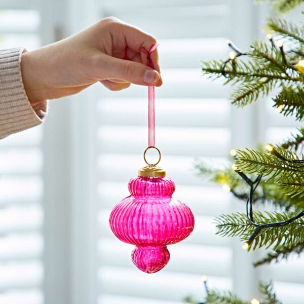 Anoli Coloured Recycled Glass Lantern Baubles - Image 5