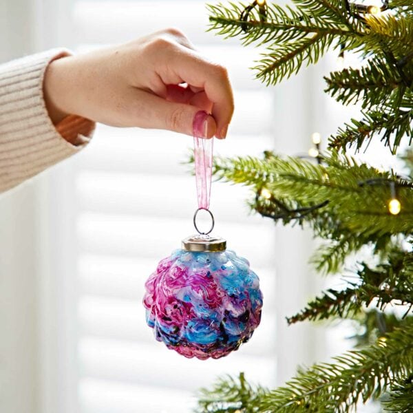 Ryka Coloured Recycled Glass Marble Baubles - Image 5