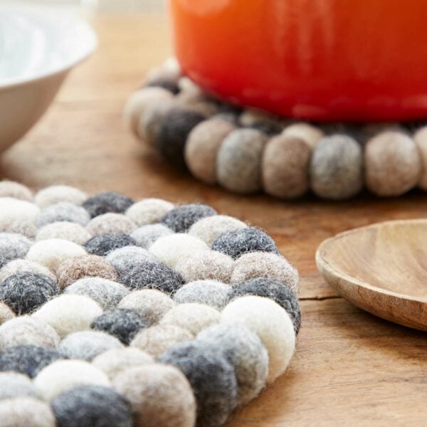 Handmade Felt Ball Trivet - Image 3