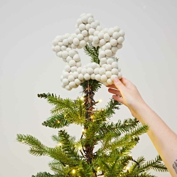 Felt Natural Star Tree Topper - Image 3