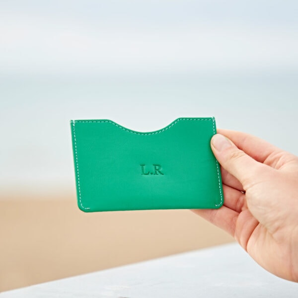 Personalised Recycled Leather Slim Card Holder - Image 4