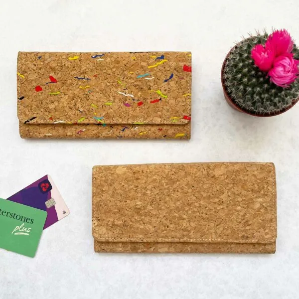 Natural Cork Clutch Purse Paper High