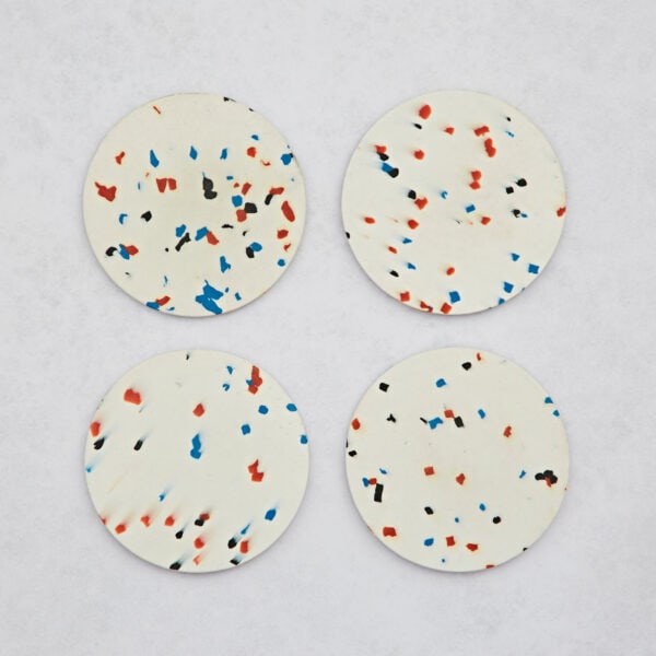 Set of 4 Recycled Plastic Round Coasters