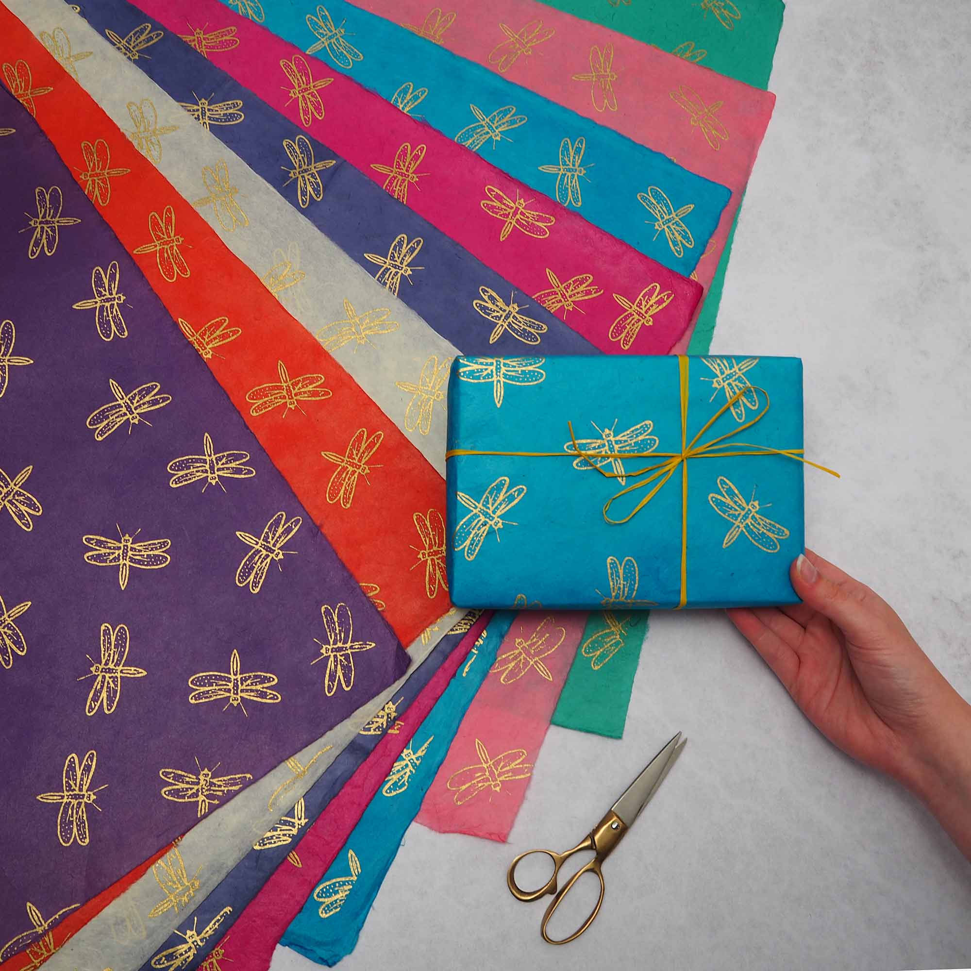 Dragonfly Lokta Gift Wrap
