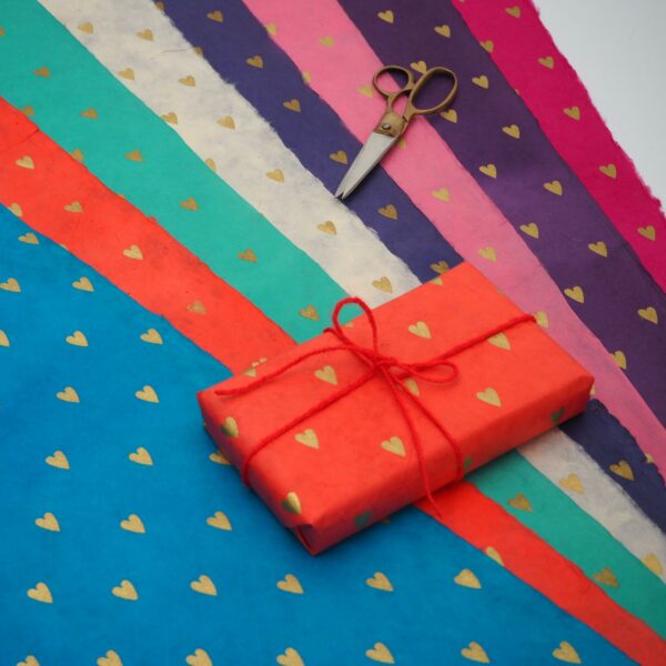 Heart Lokta Gift Wrap