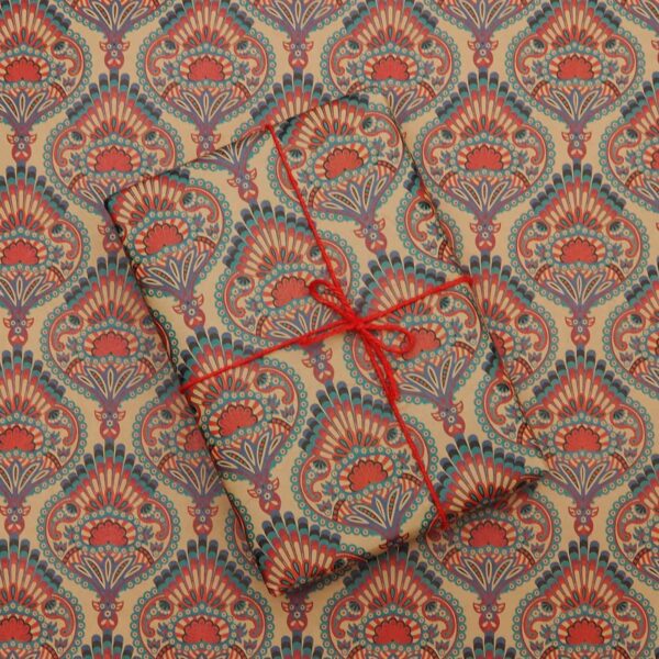Peacock Feather Patterned Gift Wrap