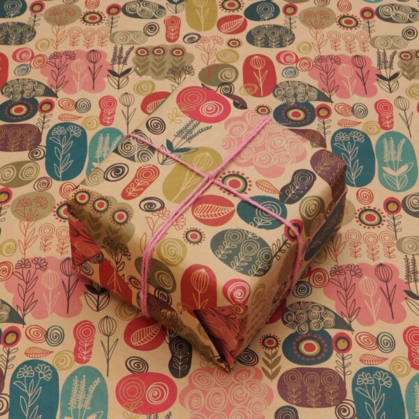 Pop Flower Patterned Gift Wrap - Image 3