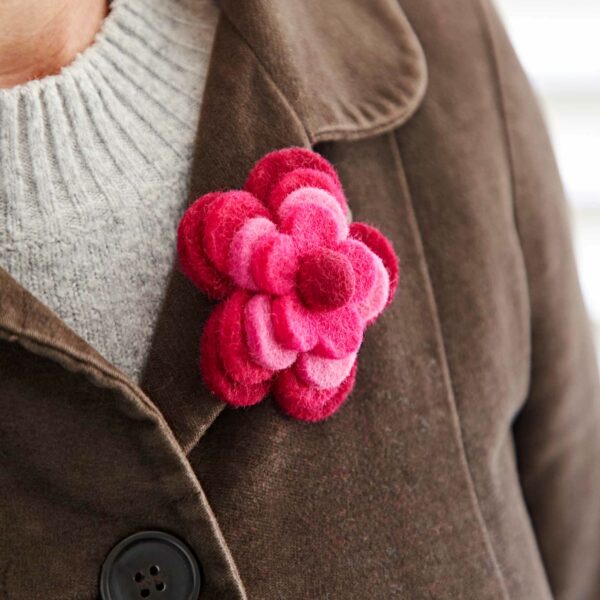 Felt Four Flower Brooch - Image 5