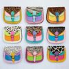 Nine Multicoloured Saddle Crossbody Bags with various animal prints and vibrant color combinations, arranged in a 3x3 grid.