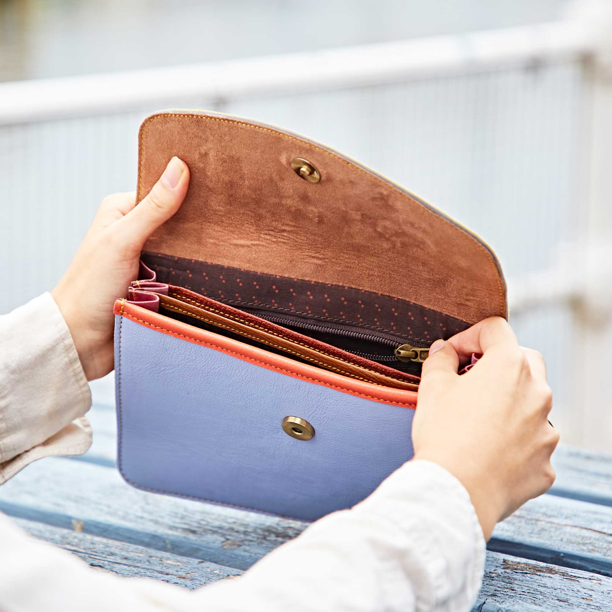 Lara Recycled Leather Crossbody Bag - Image 2